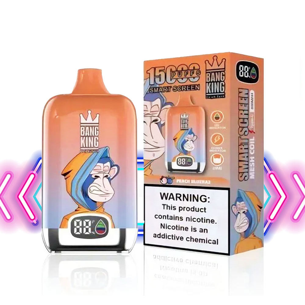 BANG KING Vape Original  15000 Puffs Digital Price Free Shipping Sweden Romania Italy Germany-650mAh Battery, 25ml E-liquid, Multiple Nicotine 10 Flavors