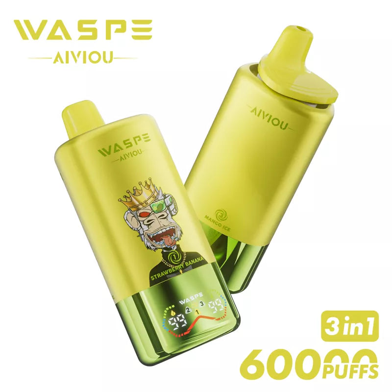 Waspe 60000 Puffs Triple Flavors 3 in 1 Disposable Vape 60k Puff