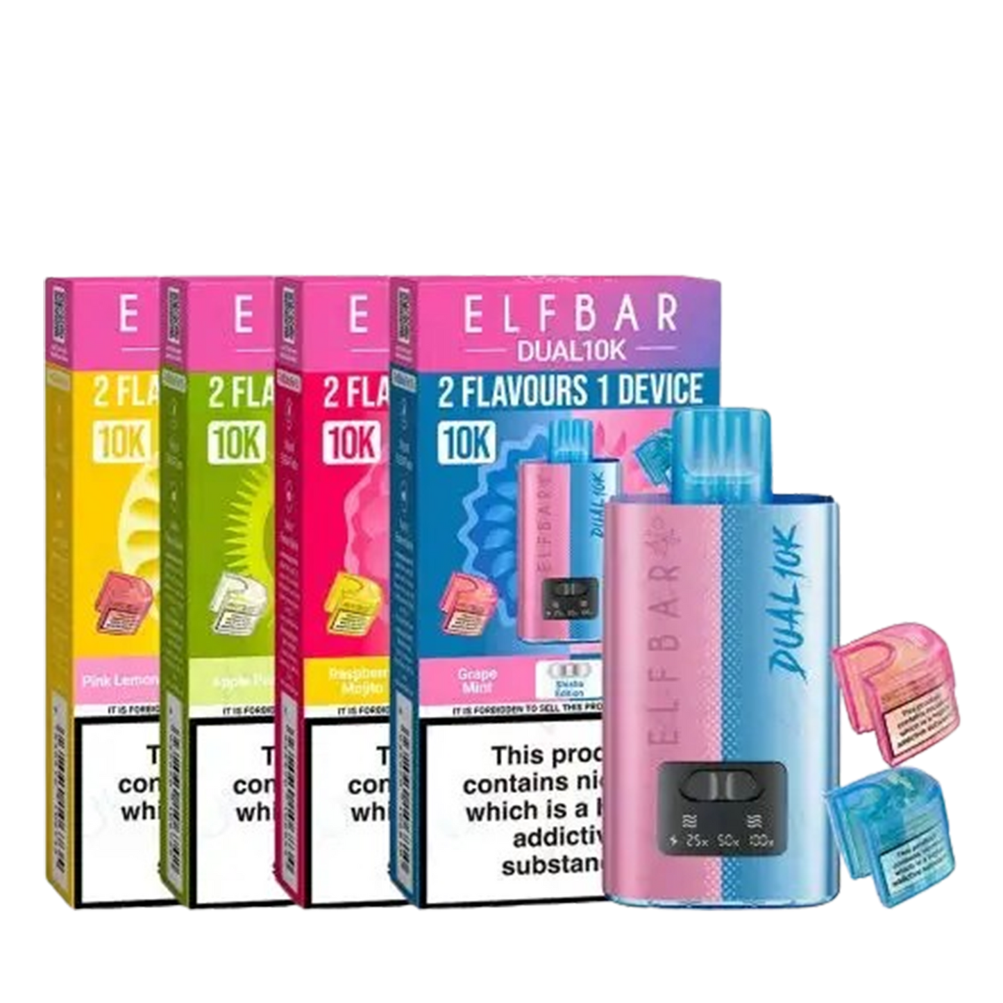 Elf Bar 10K Puff 10 000 Prefilled Pod Kit  2% Nicotine 850mAh battery 20 Flavors