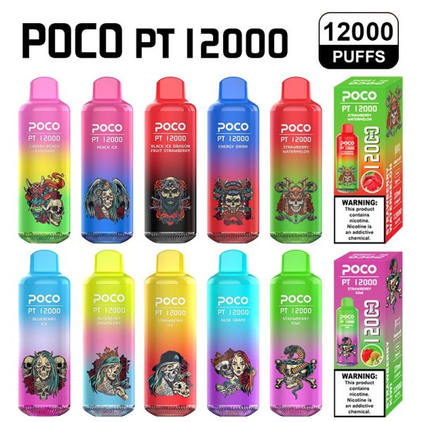 Poco Pt12000 Puffs 12000 Puffs Cigarettes Disposable Vape Puff 12k Smoking Vapers In Eu Warehouse