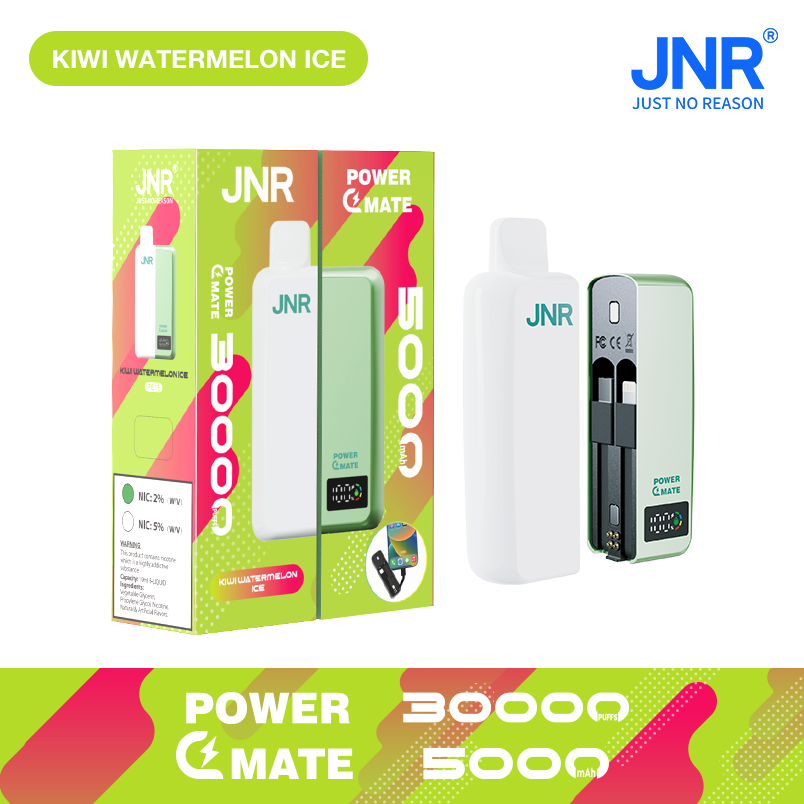 JNR  PowerMate  30000 Puffs 2% Nicotine  Pod Vape & PowerBank