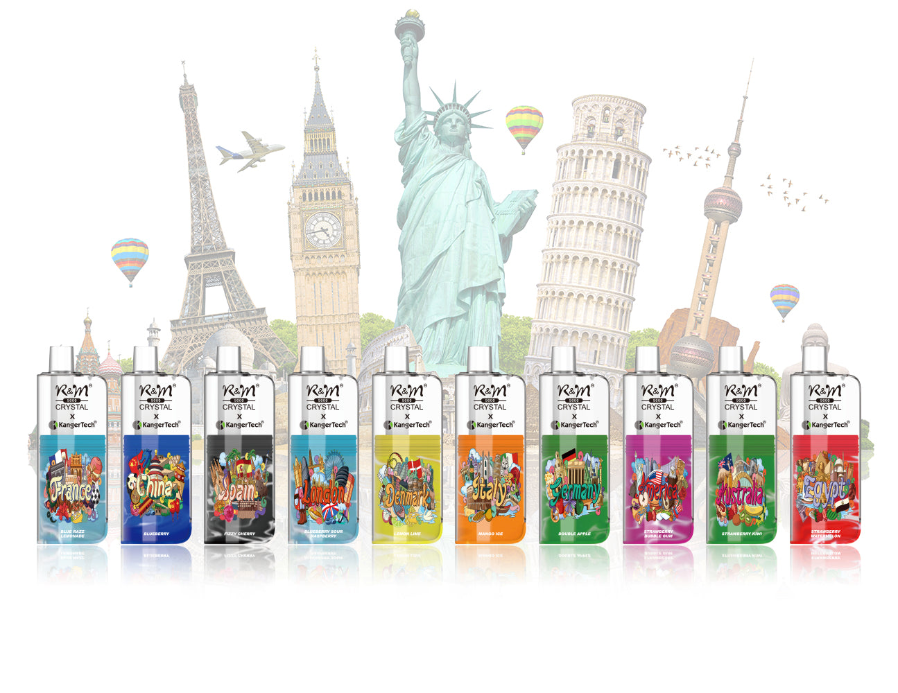 R&M CRYSTAL 9000 Puffs Disposable Vape Wholesale