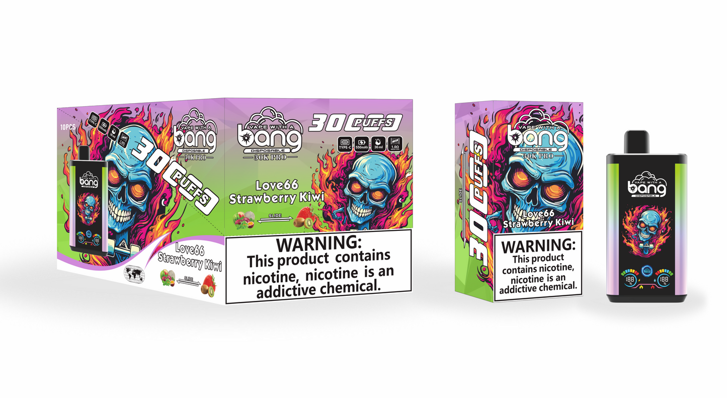 BangKing 30K Puffs Smart Full Screen Turn Ice Wholesale Disposable Vape Puff 30k Prefilled Pod