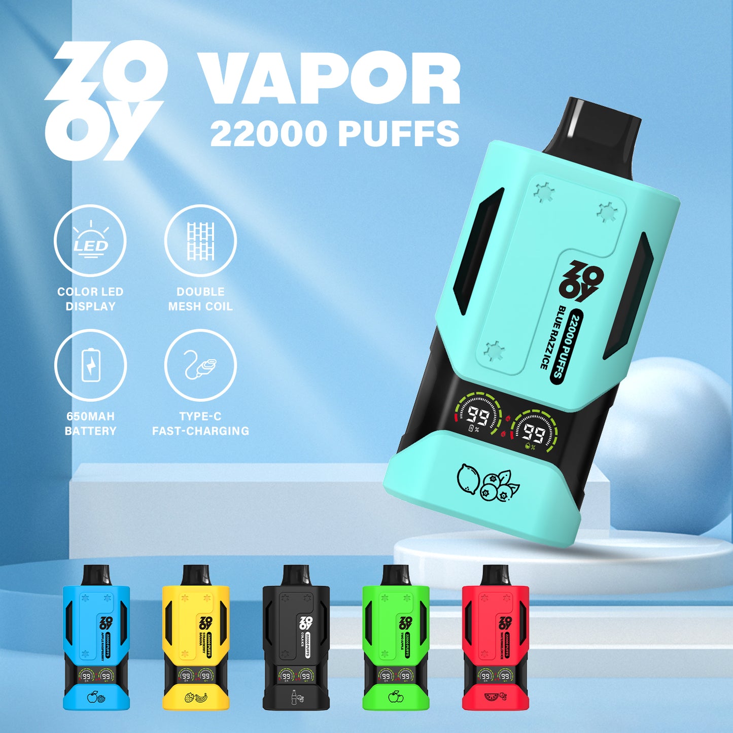 ZOOY Vape Vapor  22000 PUFF Disposable Vape In Sales