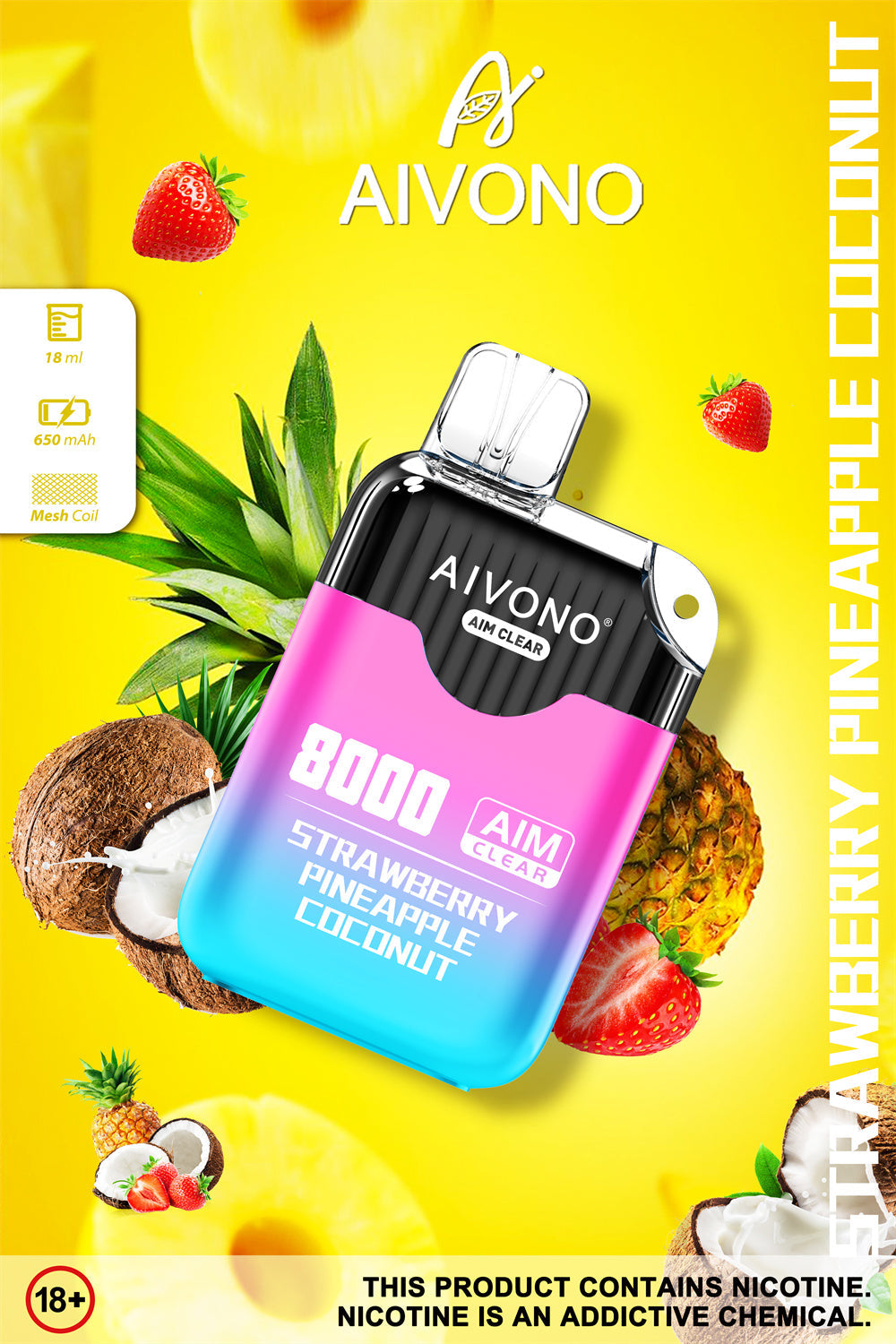 AIVONO AIM CLEAR 8000 Puffs Disposable Vape Wholesale