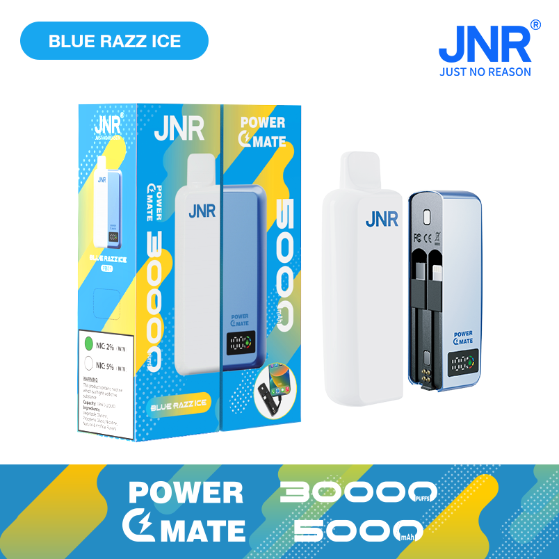 JNR  PowerMate  30000 Puffs 2% Nicotine  Pod Vape & PowerBank