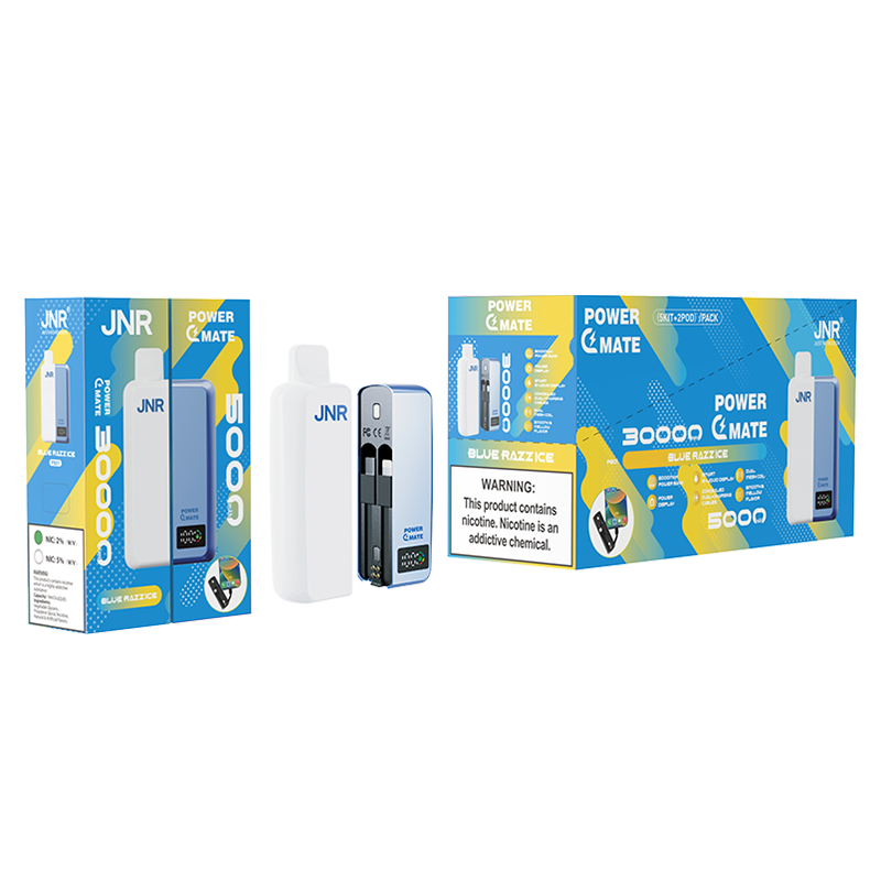 JNR  PowerMate  30000 Puffs 2% Nicotine  Pod Vape & PowerBank