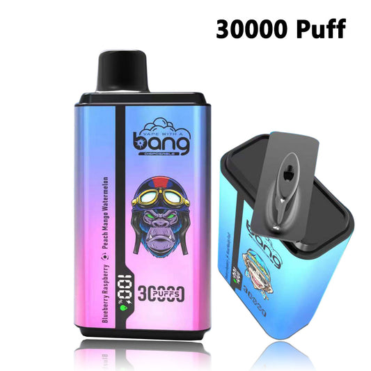 Bang 30000 puffs vape double flavor pods digital puff Rotating cigarette holder -550mAh Battery, 36ml E-liquid, Multiple Nicotine 12 Flavors
