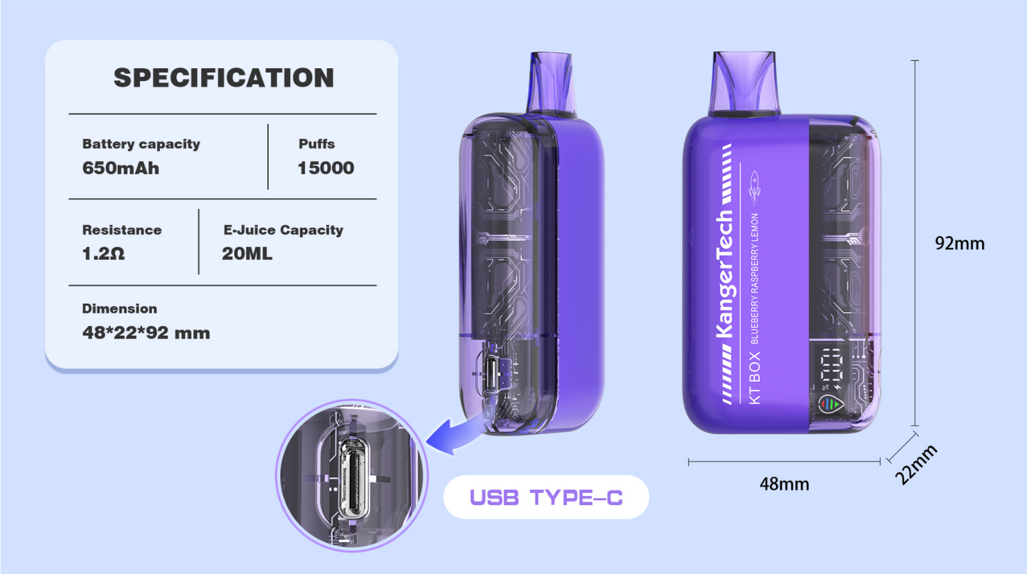 Kangertech KTBox 15000 Puffs Disposable Vape Wholesale