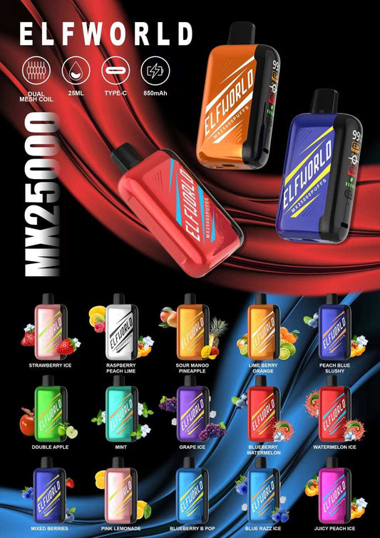 ELFWORLD 25000 Puffs Disposable Vape Wholesale