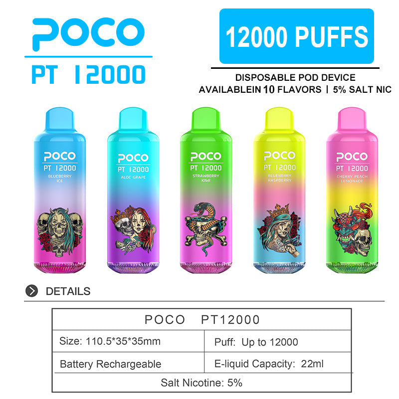 EU Warehouse POCO PT 12000 Puffs Disposable Vape Wholesale
