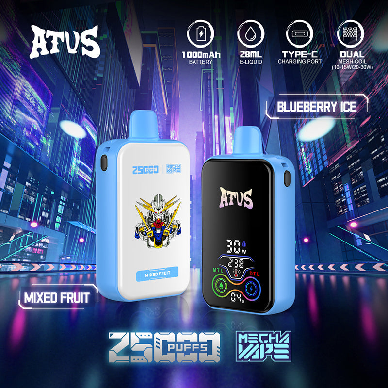 ATVS Mecha 25000 Puffs Disposable Vape Wholesale-1000mAh, 20ml E-liquid,Multiple Nicotine 14 Flavors