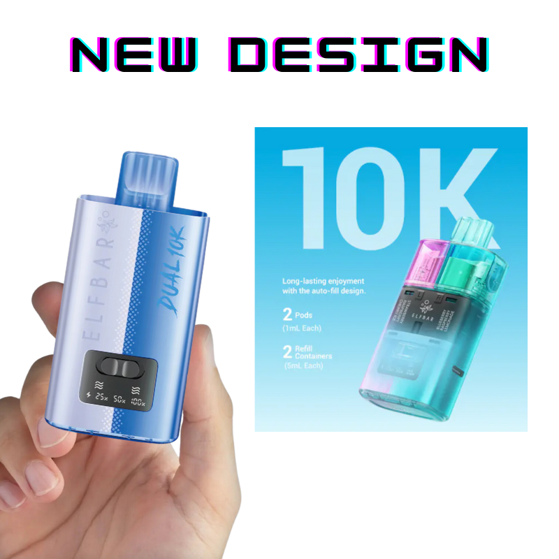 Elf Bar 10K Puff 10 000 Prefilled Pod Kit  2% Nicotine 850mAh battery 20 Flavors