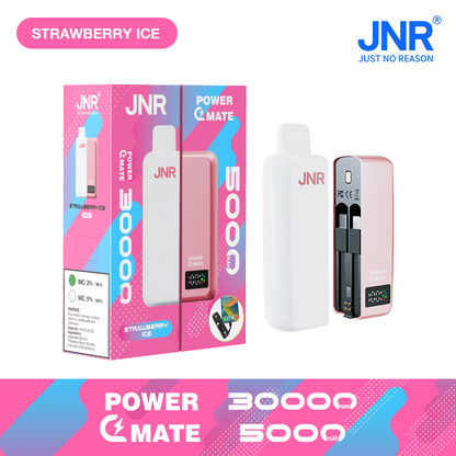 JNR  PowerMate  30000 Puffs 2% Nicotine  Pod Vape & PowerBank