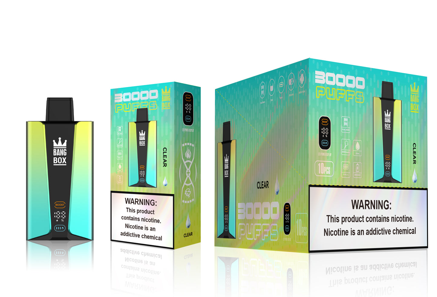 Bangbox 30000puff vape,LED Display capcity Batterya ,26ML 850MAH ,12 Flavor Display