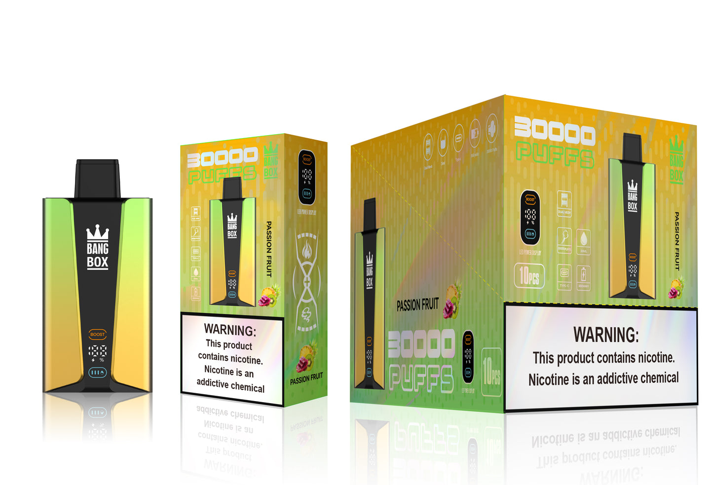 Bangbox 30000puff vape,LED Display capcity Batterya ,26ML 850MAH ,12 Flavor Display