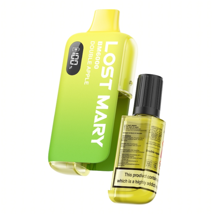 Lost Mary BM6000 Disposable Vape Kit USB-C 10ml e-liquid capacity 650mAh rechargeable TPD UK