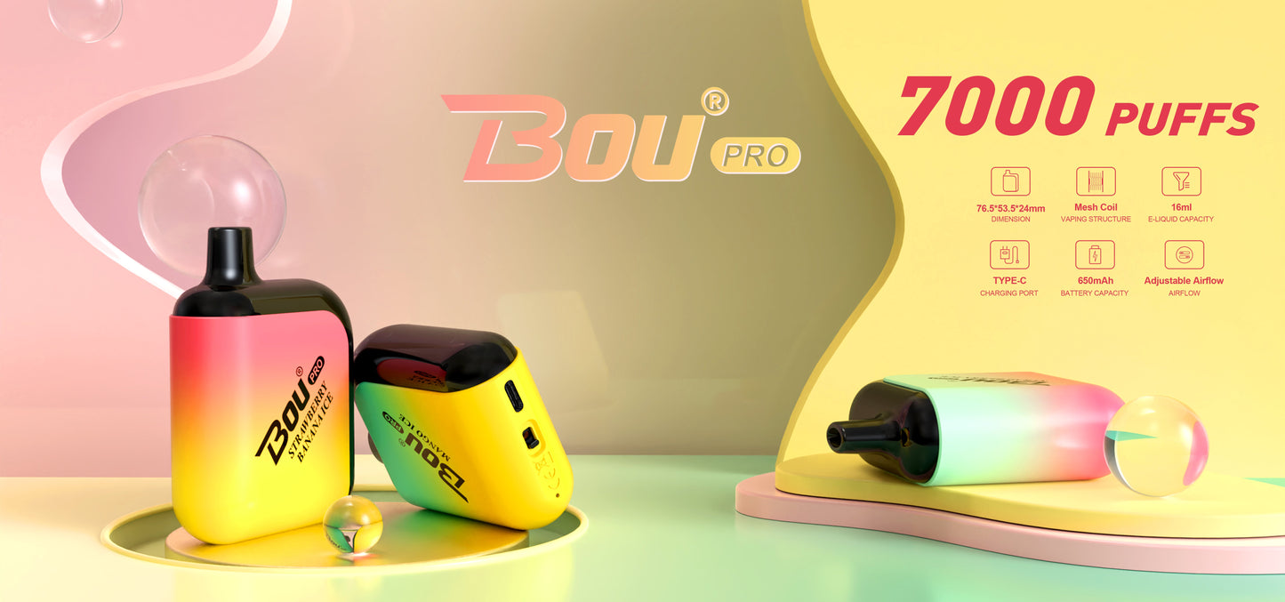 BOU PRO 7000 Puffs Disposable Vape Wholesale