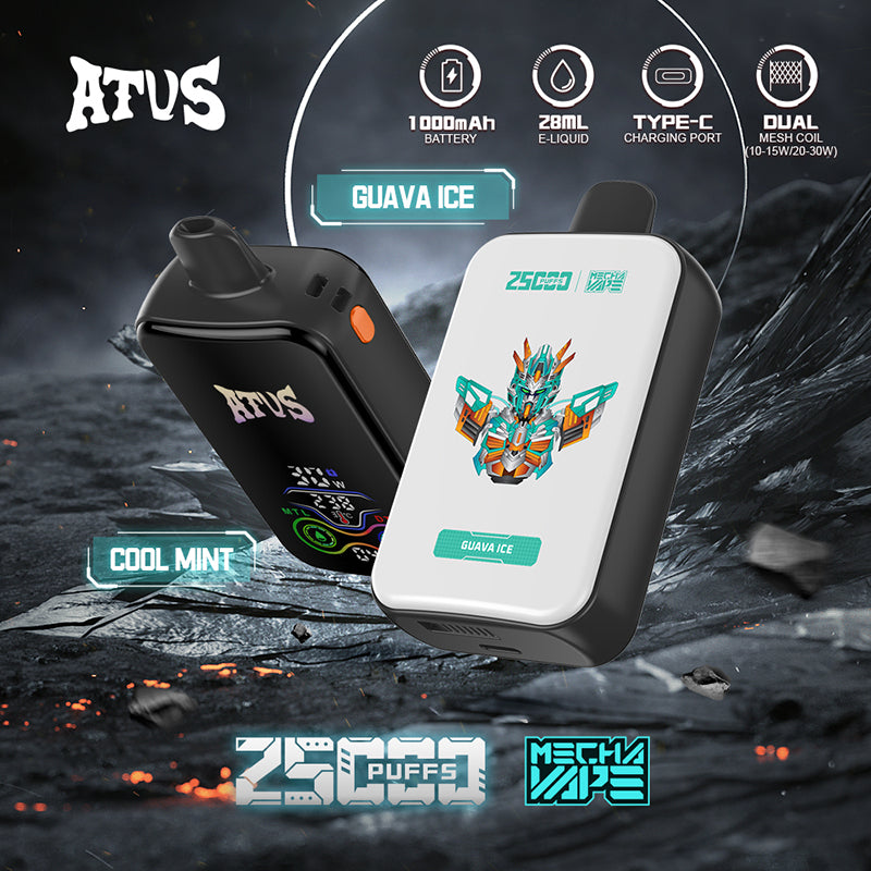 ATVS Mecha 25000 Puffs Disposable Vape Wholesale-1000mAh, 20ml E-liquid,Multiple Nicotine 14 Flavors