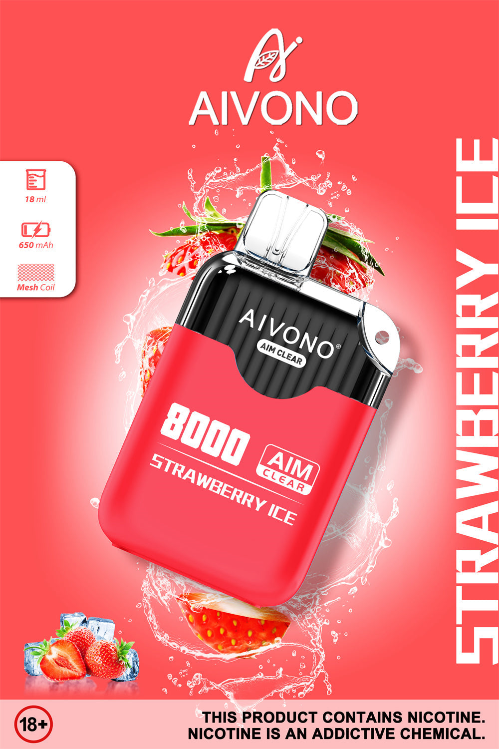 AIVONO AIM CLEAR 8000 Puffs Disposable Vape Wholesale