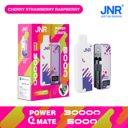 JNR  PowerMate  30000 Puffs 2% Nicotine  Pod Vape & PowerBank