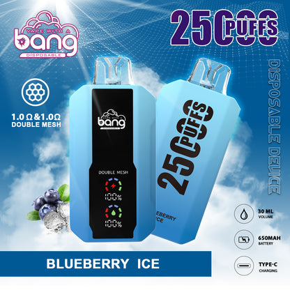 Bang 25K Puffs Smart Full Screen Turn Ice Wholesale Disposable Vape Puff 25k Prefilled Pod