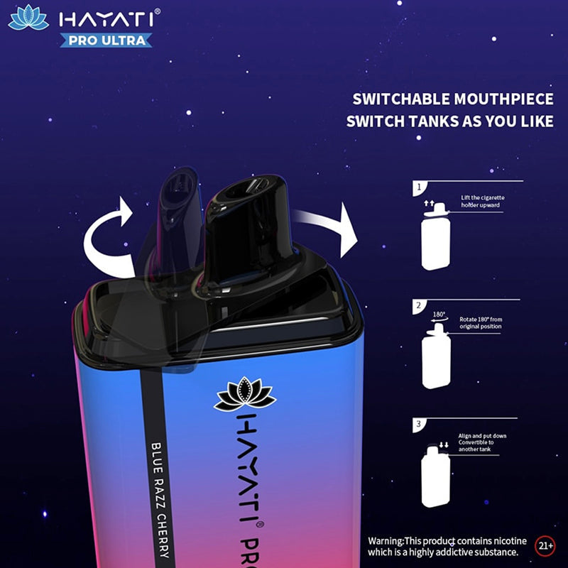 HAYATI PRO ULTRA 15000 Puffs Disposable Vape Wholesale 2% NICOTINE 850mAh battery 49 flavors