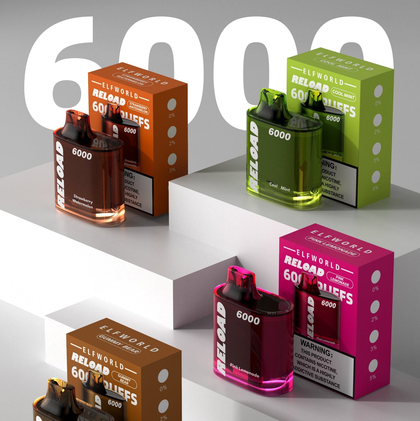 ELFWORLD Reload 6000 Puffs Disposable Vape Wholesale