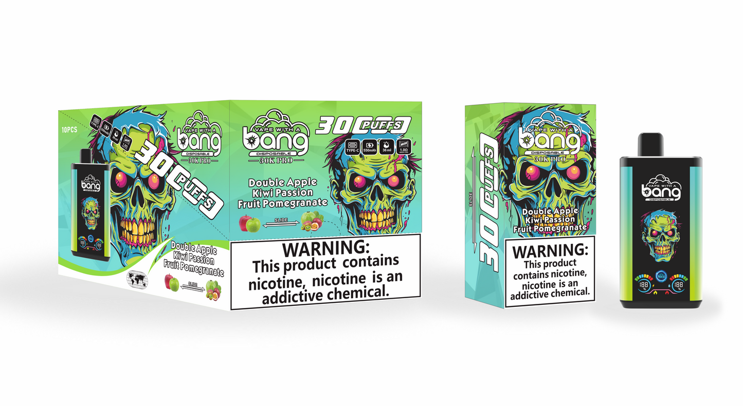 BangKing 30K Puffs Smart Full Screen Turn Ice Wholesale Disposable Vape Puff 30k Prefilled Pod