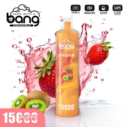 Bang Shisha 15K Puffs Smart Full Screen Turn Ice Wholesale Disposable Vape Puff 15k Prefilled Pod