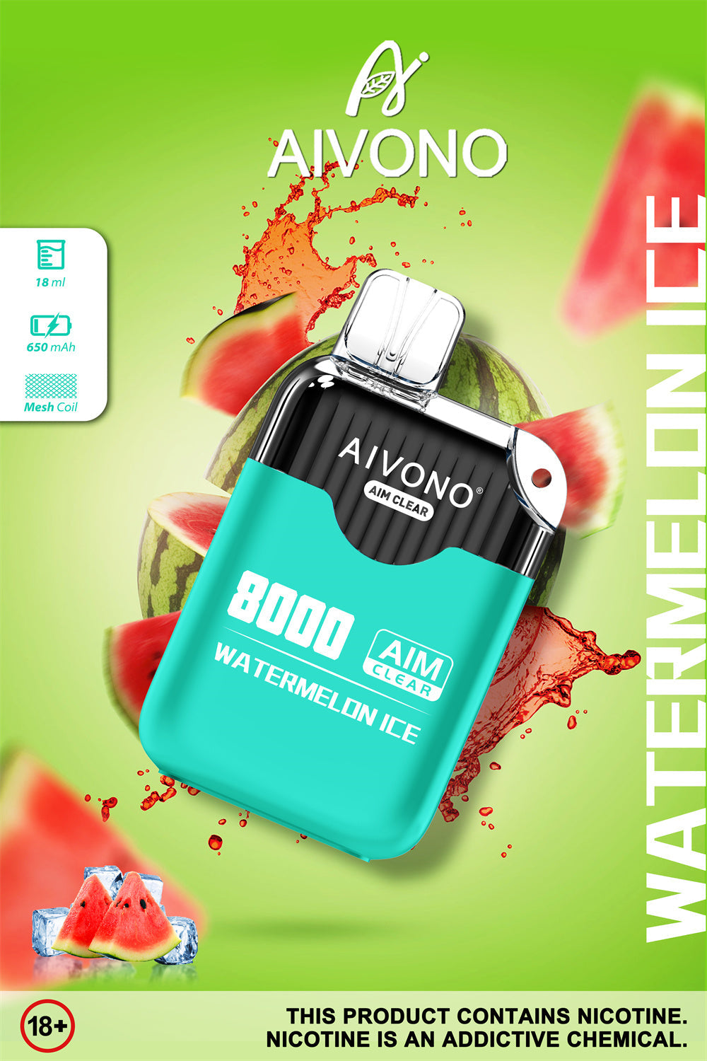 AIVONO AIM CLEAR 8000 Puffs Disposable Vape Wholesale