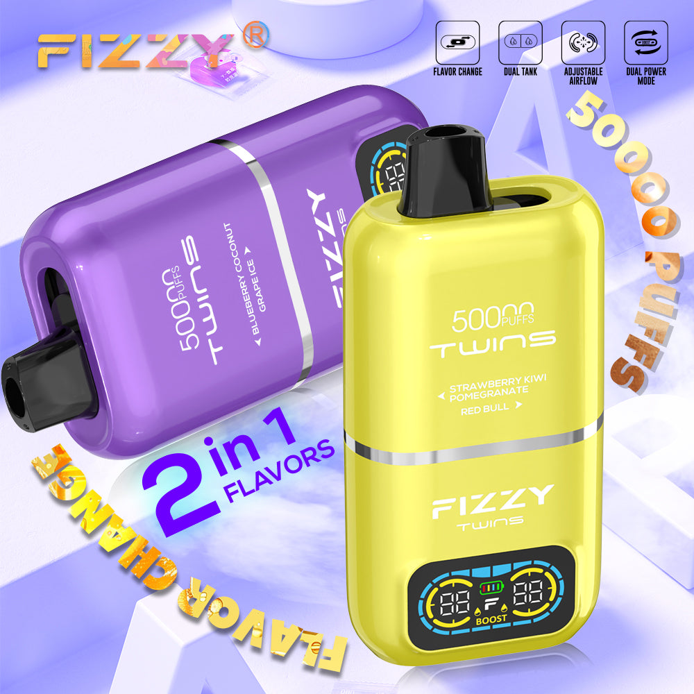 EU Warehouse FIZZY TWINS 50000 Puffs Disposable Vape Wholesale