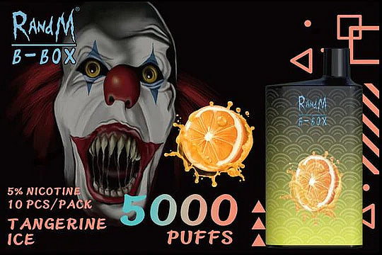 RandM B Box 5000 Puffs 0% 2% 3% 5% Nicotine Rechargeable Disposable vape