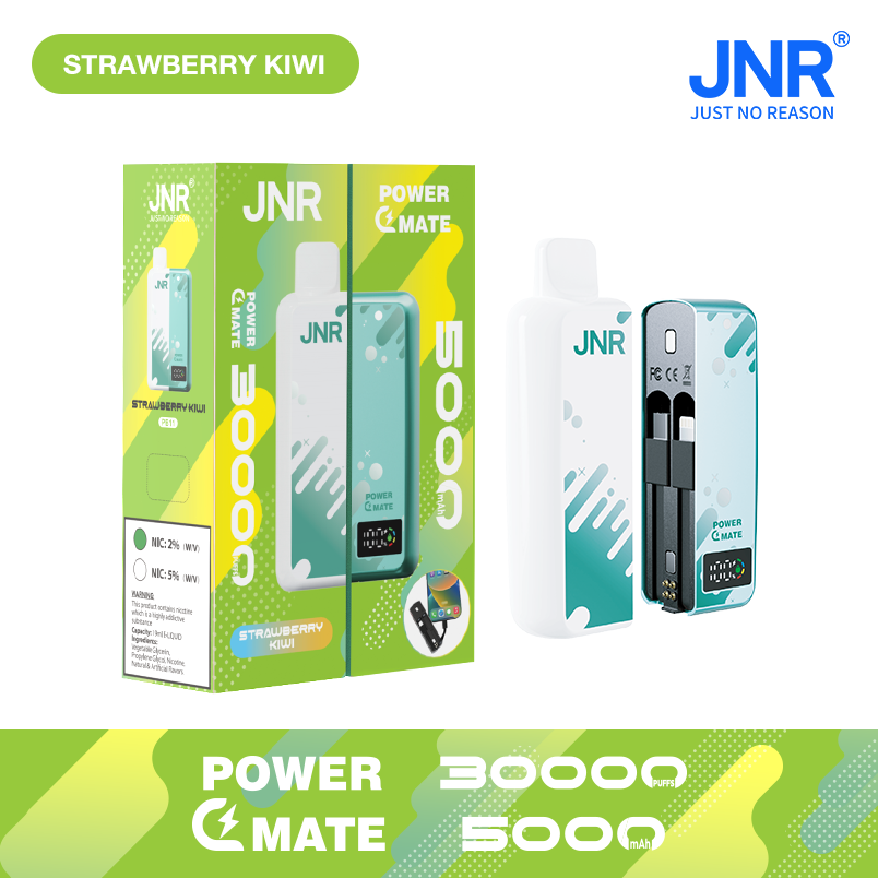 JNR  PowerMate  30000 Puffs 2% Nicotine  Pod Vape & PowerBank