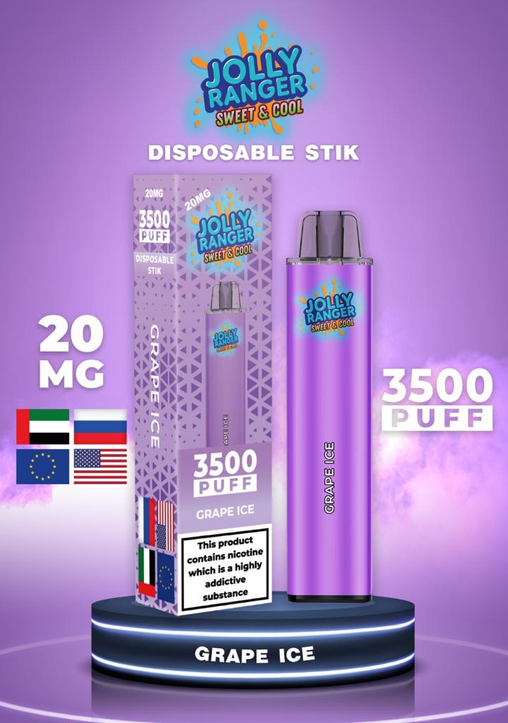 Jolly Ranger 3500 Rechargeable Draw- Activated 2ml- SPECIAL OFFER EXP:27/09/23