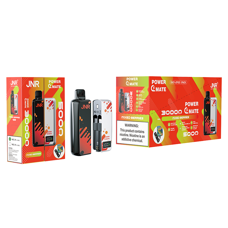 JNR  PowerMate  30000 Puffs 2% Nicotine  Pod Vape & PowerBank