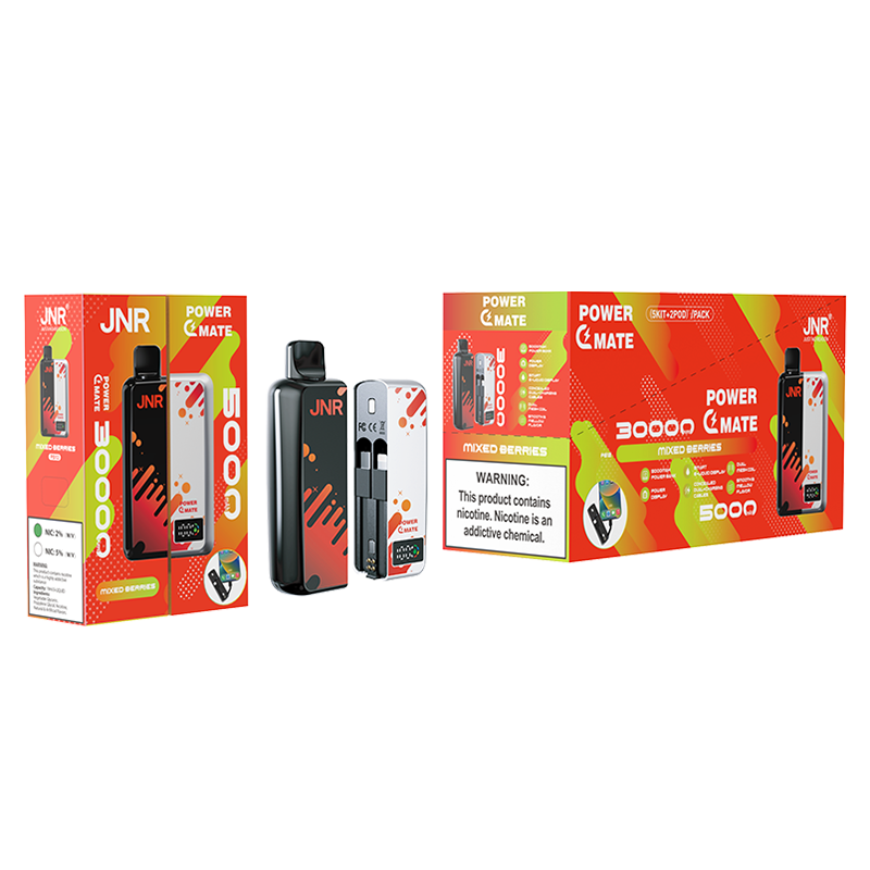 JNR  PowerMate  30000 Puffs 2% Nicotine  Pod Vape & PowerBank