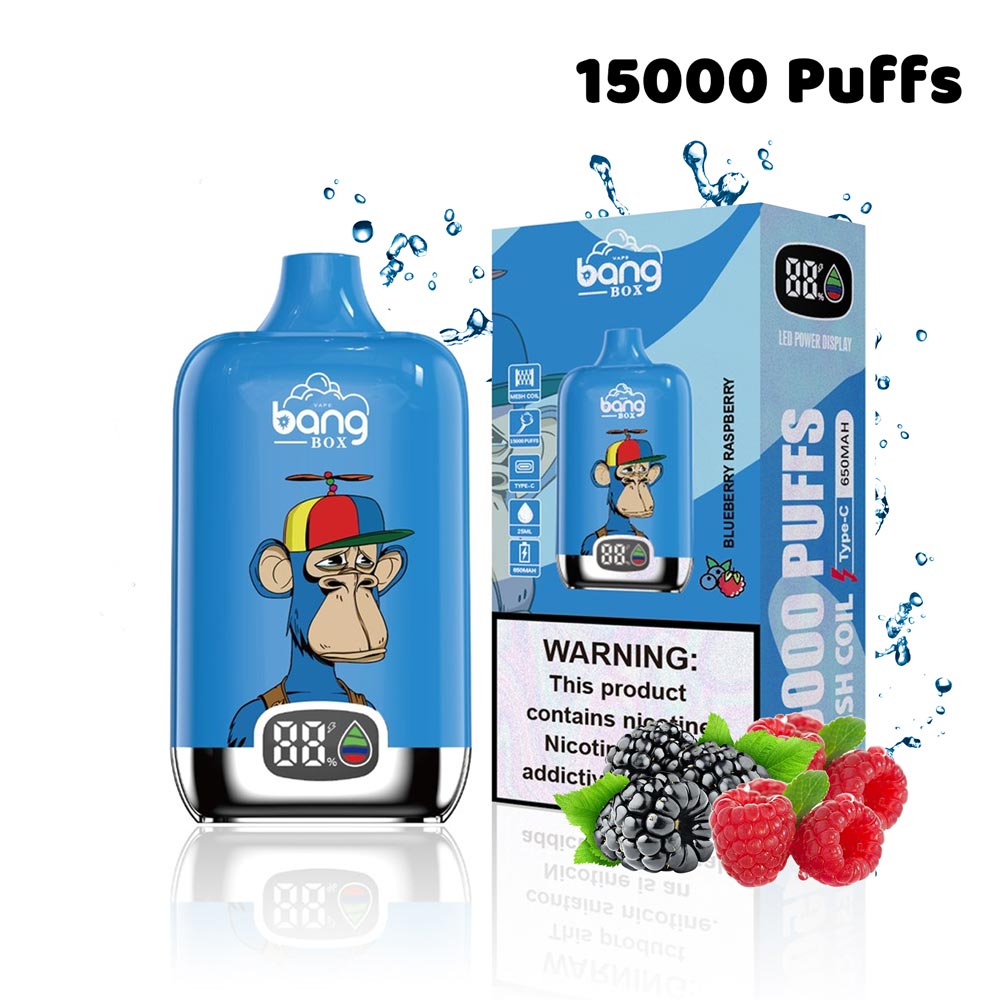 Bang King 15000 Puffs Digital Puff Disposable Vaper Rechargeable 0% 2% 5% Wholesale-650mAh Battery, 24ml E-liquid, Multiple Nicotine 12 Flavors