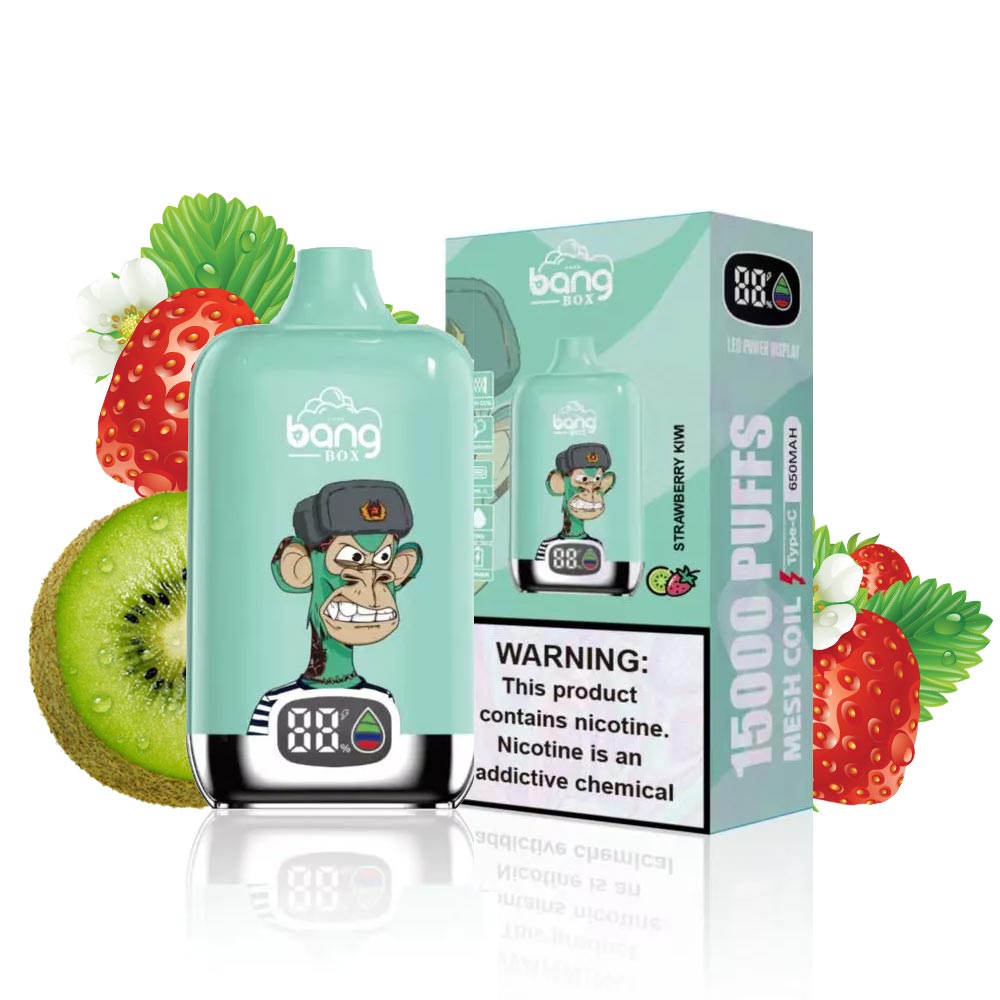 Bang King 15000 Puffs Digital Puff Disposable Vaper Rechargeable 0% 2% 5% Wholesale-650mAh Battery, 24ml E-liquid, Multiple Nicotine 12 Flavors