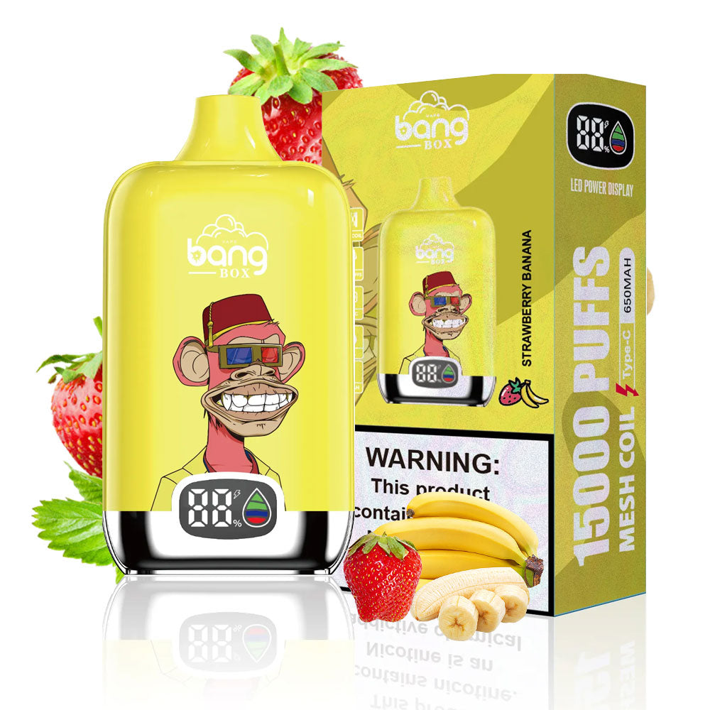 Bang King 15000 Puffs Digital Puff Disposable Vaper Rechargeable 0% 2% 5% Wholesale-650mAh Battery, 24ml E-liquid, Multiple Nicotine 12 Flavors