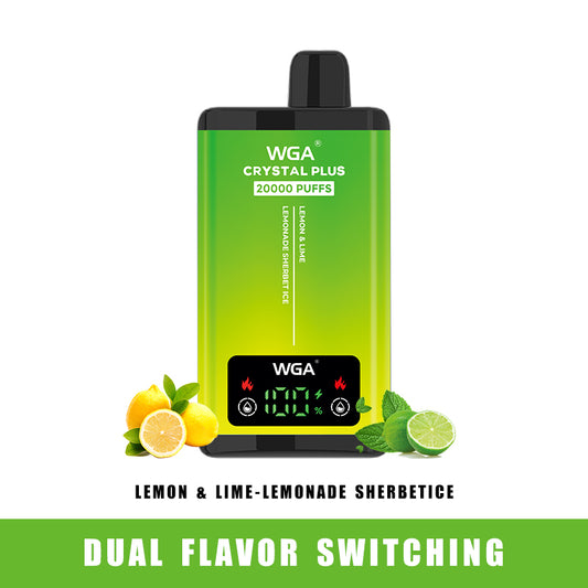 WGA vape LEMON &LIME /LEMONADE SHERBET ICE Pro Max Extra 20000 Puffs Disposable Vape