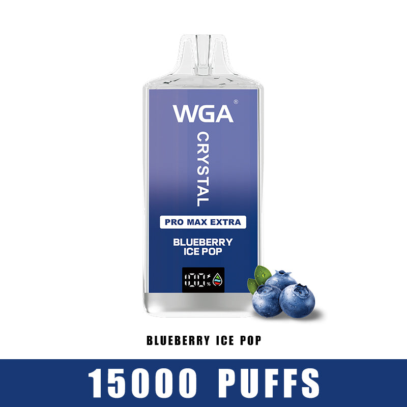 wga vape Crystal Blueberry ice pop Pro Max Extra 15000 Puffs Disposable Vape