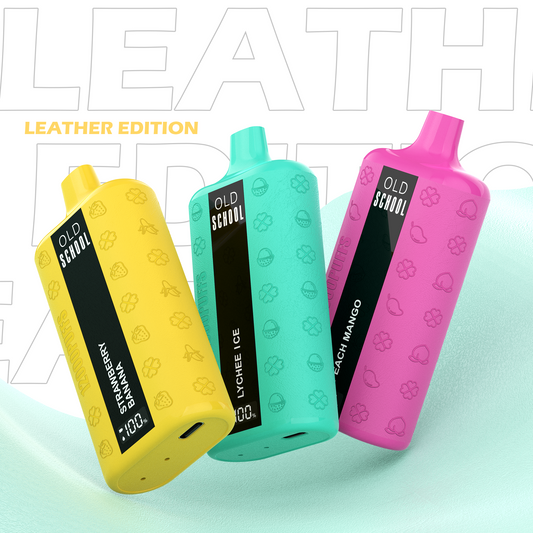 OLD School Leather 12000 Puffs Disposable Vape Wholesale-500mAh battery, 18ml E-liquid, Multiple Nicotine 10 Flavors