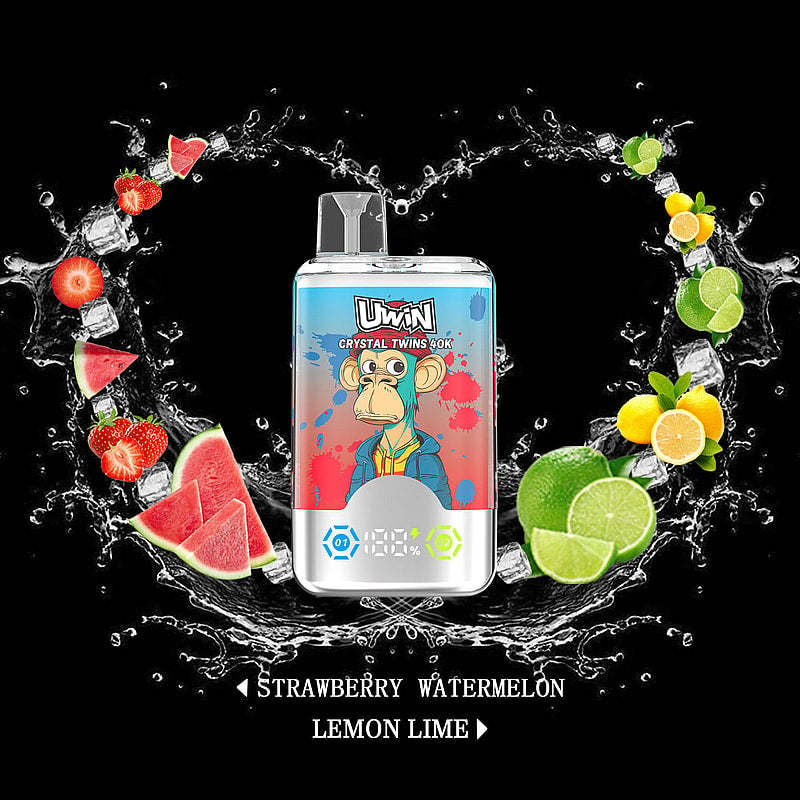 Uwin Twins Crystal 40k Disposable Vape Top Sale-850mAh battery, 30ml E-liquid, Multiple Nicotine 10 Flavors