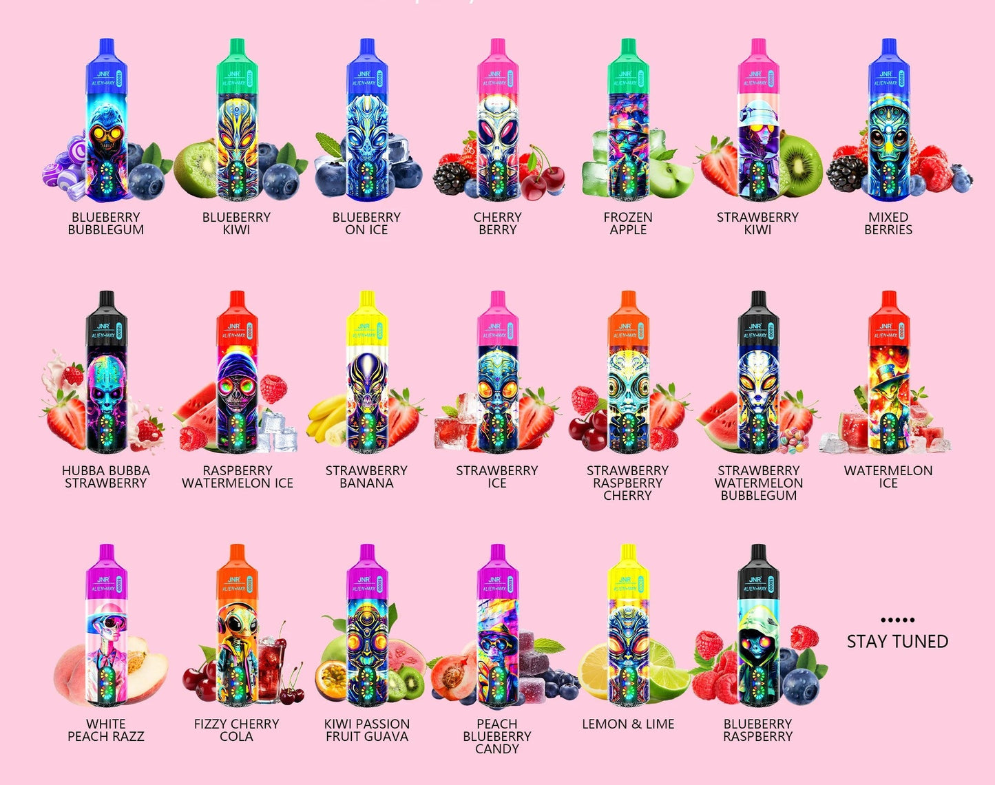 JNR Alien Max 18000 Puffs Disposable Vape (Box of 10) 21 FLAVORS