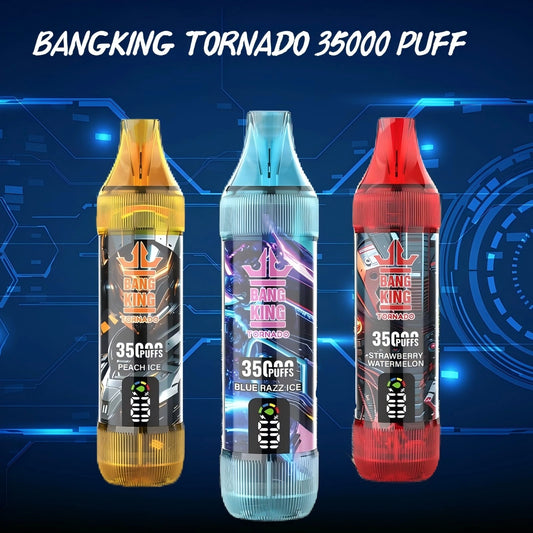 BANGKING 35000 PUFFS Bulk Sale Cheaper Disposable Tornado Vape-1000mAh Battery, 23ml E-liquid, Multiple Nicotine 10 Flavors
