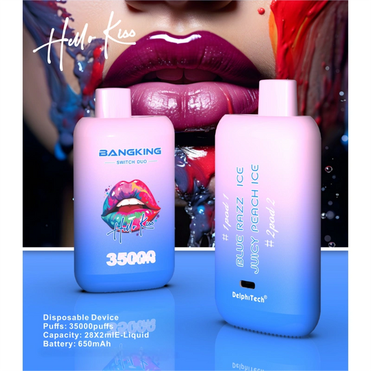 BANGKING 35000 PUFFS SWITCH DUO Bulk Sale Good Price Vape-650mAh Battery, 28ml E-liquid, Multiple Nicotine 12 Flavors