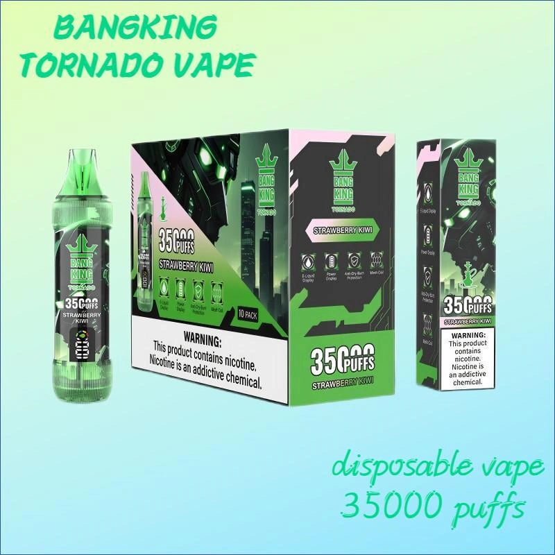 BANGKING 35000 PUFFS Bulk Sale Cheaper Disposable Tornado Vape-1000mAh Battery, 23ml E-liquid, Multiple Nicotine 10 Flavors