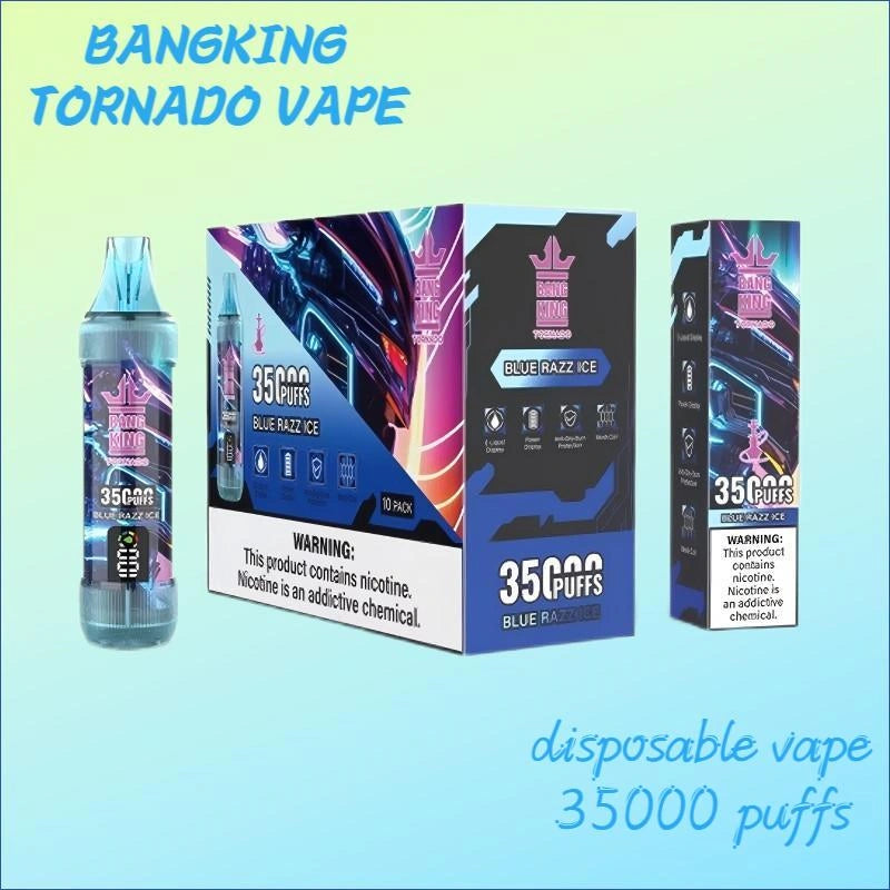 BANGKING 35000 PUFFS Bulk Sale Cheaper Disposable Tornado Vape-1000mAh Battery, 23ml E-liquid, Multiple Nicotine 10 Flavors
