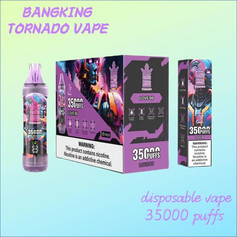 BANGKING 35000 PUFFS Bulk Sale Cheaper Disposable Tornado Vape-1000mAh Battery, 23ml E-liquid, Multiple Nicotine 10 Flavors